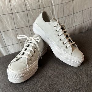 Light Grey Platform Converse